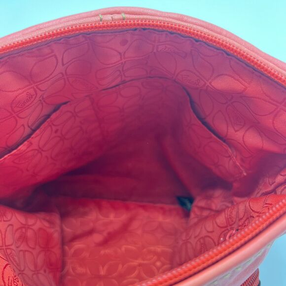 Fossil Hanover Coral Crossbody/Shoulder Flap Bag Orange/Pink Leather ZB2869 - Picture 12 of 14